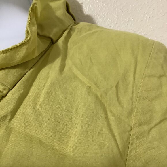 Vintage Y2K Green Fairycore Cottagecore Fairy Ruffle Cotton Button Up Top Sz 10 - Picture 6 of 12